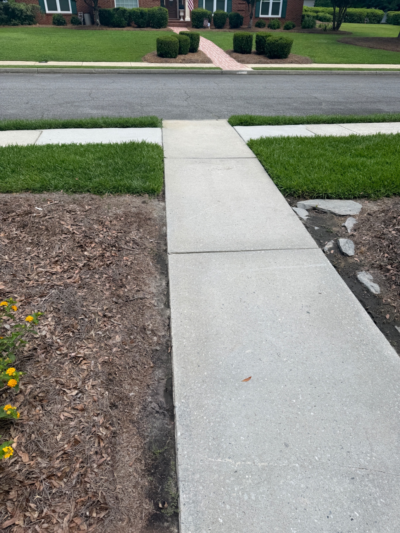 Concrete sidewalk after — pressure washing in Valdosta, GA